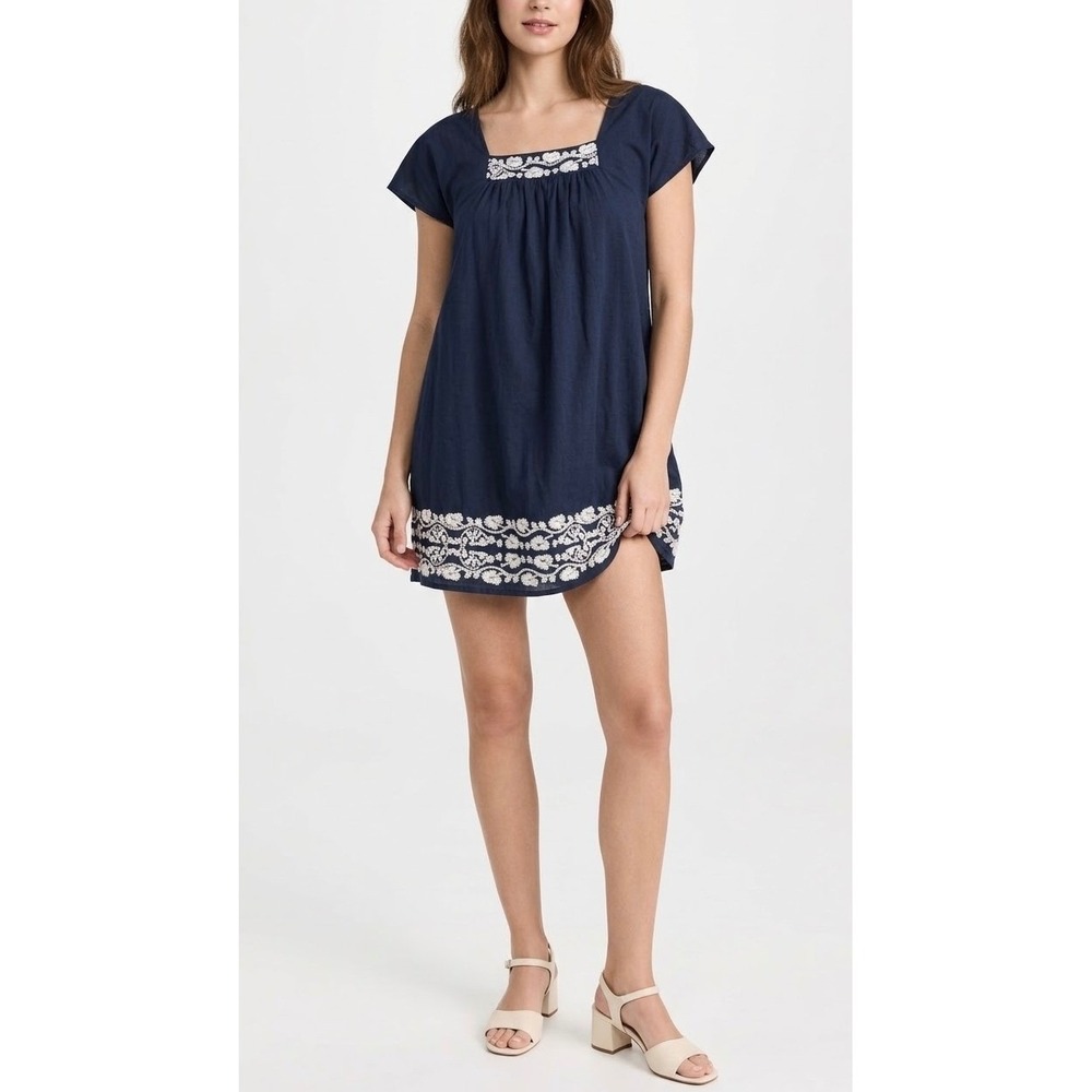 House of Harlow 1960 Mini Dress Womenx XS Embroidered Thalia Babydoll Tunic